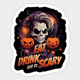 Eat Drink and Be Scary This Halloween Sticker